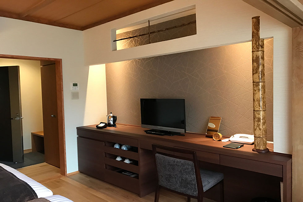 自然と共存する客室