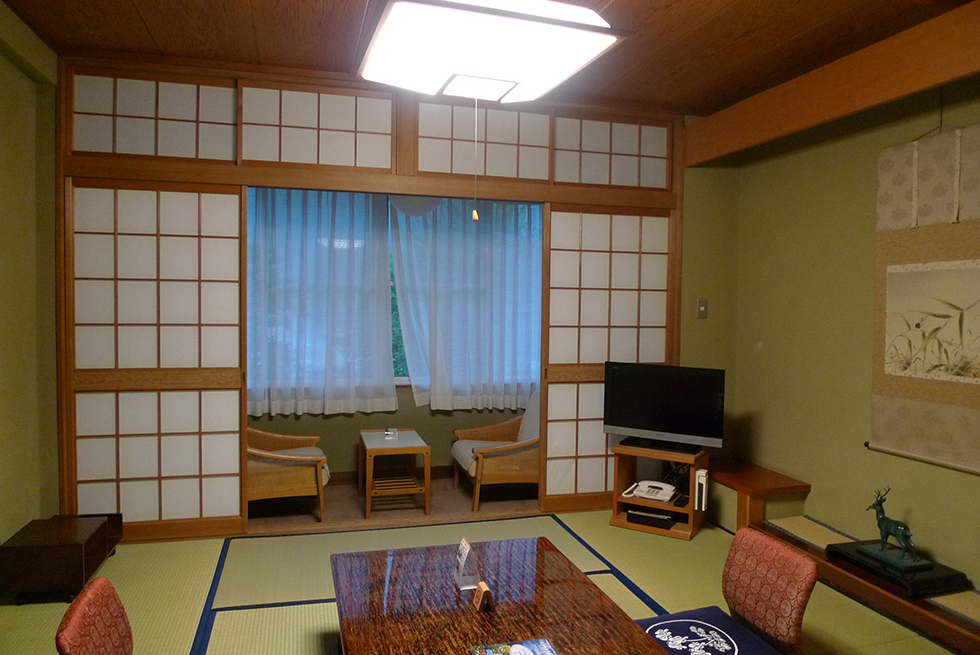 自然と共存する客室